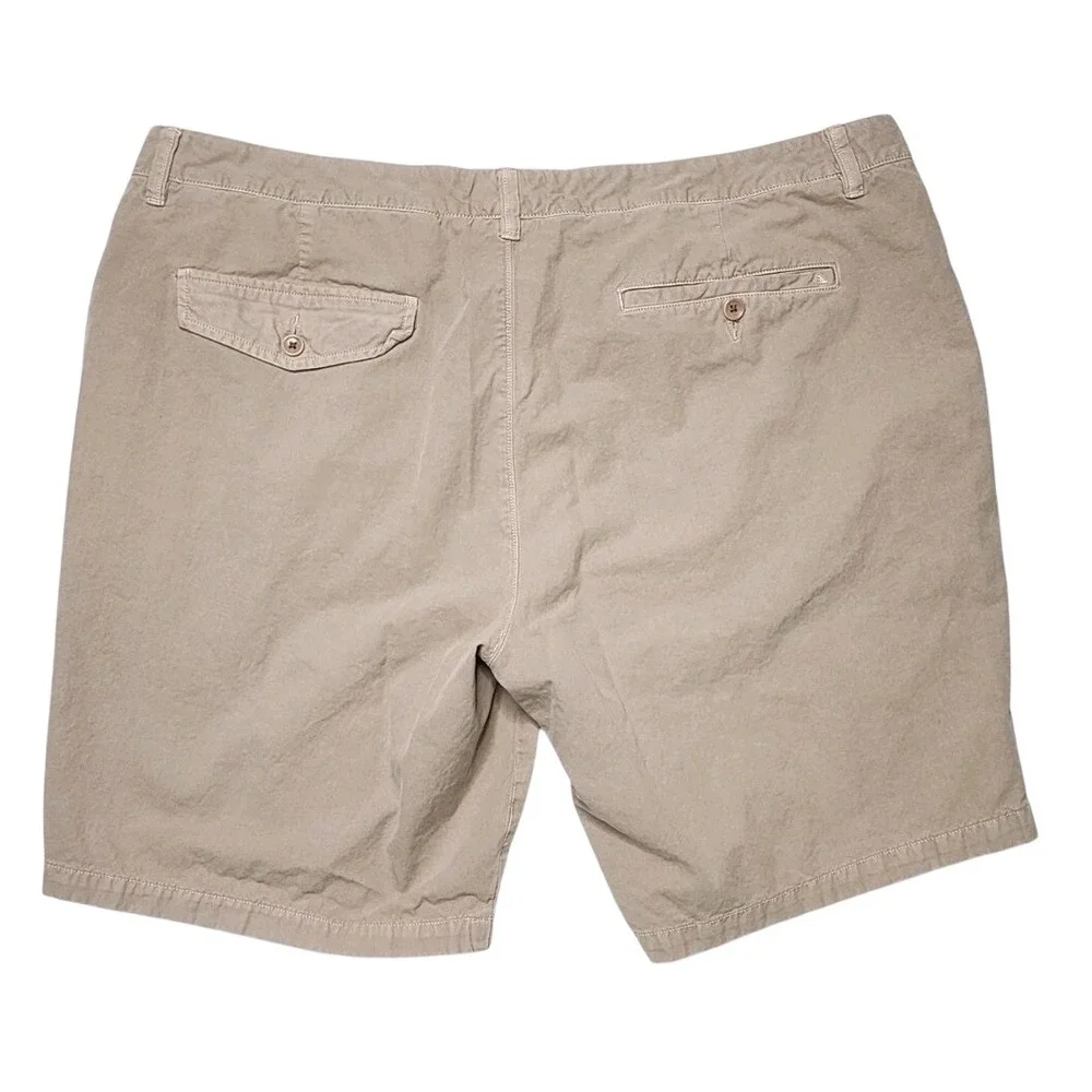 UNTUCKit Pima Cotton Chino Shorts Mens 42 Khaki Tan Casual Golf Preppy Stretch